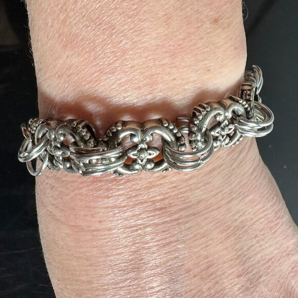 Chainmaille Bracelet Chain Mail Handmade Silver Link Bracelet Medium Gift NWT - Picture 2 of 10